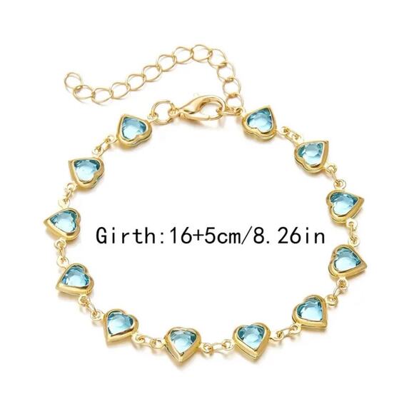 Heart Bead Valentine Bracelet - Coquette Minimalist Style Alloy with Heart Inlay - Picture 5 of 6